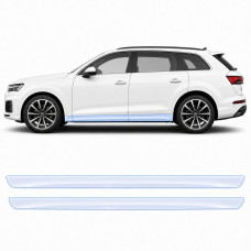 Антигравийная защитная бронепленка по лекалам для Audi Q7 4M second facelift 2024- нижняя зона кузова пороги