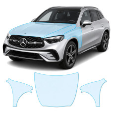 Антигравійна захисна бронеплівка за лекалами для Mercedes-Benz GLC X254 2022- капот і передні крила