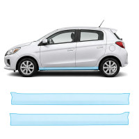 Антигравійна захисна бронеплівка за лекалами для Mitsubishi Colt/Space Star VII facelift 2016-2023 - нижня зона кузова пороги