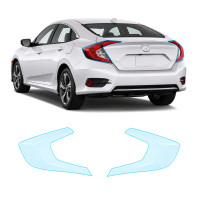 Антигравийная защитная бронепленка по лекалам для Honda Civic X facelift 2019-2021 - задние фонари стопы
