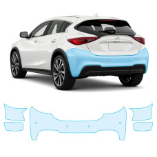 Антигравійна захисна бронеплівка за лекалами для Infiniti QX30 H15 2016-2019 - задній бампер