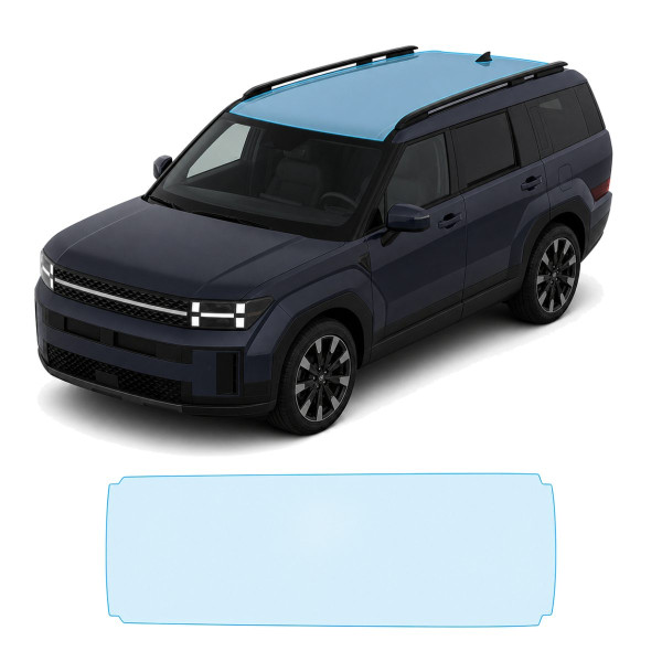 Антигравийная защитная бронепленка по лекалам для Hyundai Santa Fe MX5 2023- зона крыши
