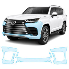 Антигравійна захисна бронеплівка за лекалами для Lexus LX J300 2021- передній бампер