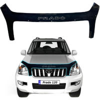 Дефлектор капота мухобійкаToyota Prado 120 2002-2010 Євро Кріплення Voron Glass