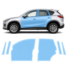 Антигравийная защитная бронепленка по лекалам для Mazda CX-5 KE facelift 2015-2017 - зоны дверей и стойки окон