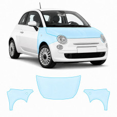 Антигравійна захисна бронеплівка за лекалами для Fiat 500 II 2007- капот і передні крила