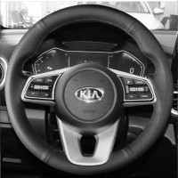 Чехол Оплетка Руля для Kia Sportage 2019-2021 Кожа (Модельная Выкройка)