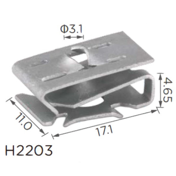 Скоба Volkswagen, Audi, Skoda, Seat N90959101, 16132 (H2203)