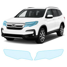 Антигравийная защитная бронепленка по лекалам для Honda Pilot III facelift 2019-2022 - оптика (фары и ПТФ)