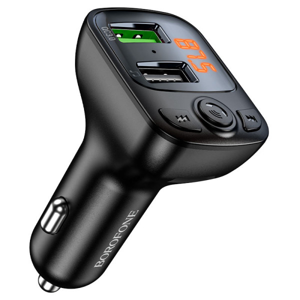 Автомобильный FM модулятор (трансмиттер) Borofone EMINENCY QC3.0 QC3.0 Дисплей (BC41)