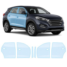 Антигравийная защитная бронепленка по лекалам для Hyundai Tucson TL 2015-2018 - зоны дверей и стойки окон