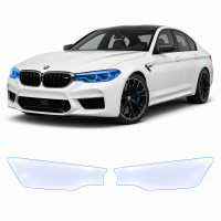 Антигравийная защитная бронепленка по лекалам для BMW M5 F90 2017-2023 - оптика (фары и ПТФ)