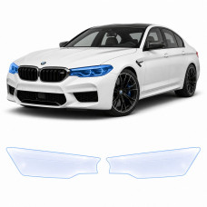 Антигравийная защитная бронепленка по лекалам для BMW M5 F90 2017-2023 - оптика (фары и ПТФ)