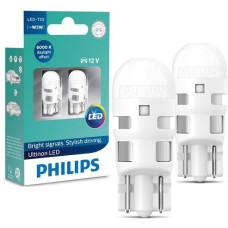 Світлодіод 12V Т10 Білий Ultinon Philips 11961ULWX2 6000K+50Lm 2шт