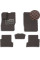 3D Килимки в салон EVA для Ford Focus III 2011-2018 з підп'ятником Коричневий 5 шт