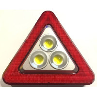 Знак аварійний+LED JX-8019-30W-COB+LED(STOP), вбуд.акум., сонячн. бат ЗУ microUSB, Power Bank