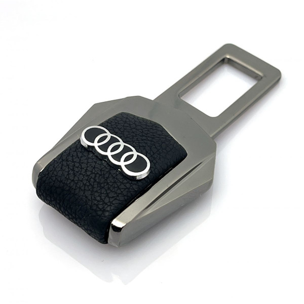 Заглушка ремня безпеки з логотипом Audi Темний хром 1 шт