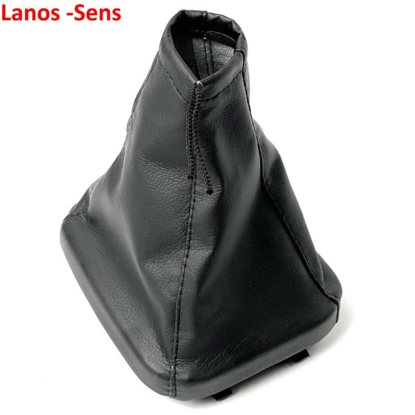 Чехол для ручки КПП Модельный Lanos - Sens рамкой Экокожа Черный
