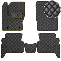 Килимки в салон для Ford C-Max 2003-2010 Екошкіра Коричневі 5 шт (Rombus)