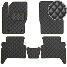 Коврики в салон для Ford C-Max 2003-2010 Экокожа Коричневые 5 шт (Rombus)