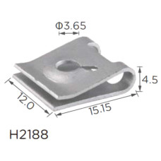 Скоба под винт L-15, 5x12 D=3 Fiat (00143689740, 6102442AA)H2188)