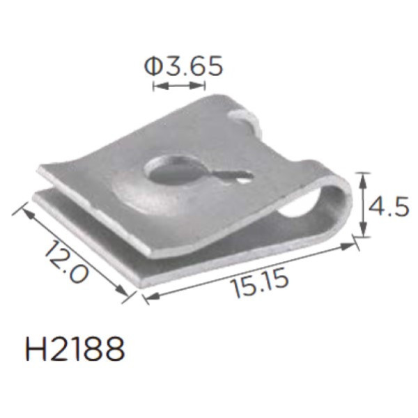 Скоба під гвинт L-15, 5x12 D=3 Fiat (00143689740, 6102442AA)H2188)