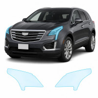 Антигравийная защитная бронепленка по лекалам для Cadillac XT5 I 2016-2019 - оптика (фары и ПТФ)
