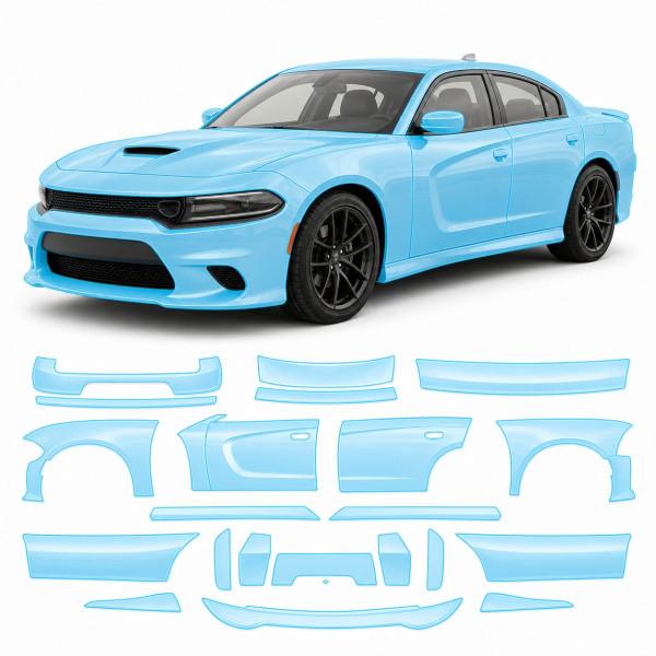 Антигравийная защитная бронепленка по лекалам для Dodge Charger LD facelift 2015-2023 - полный кузов