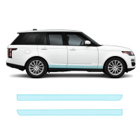 Антигравийная защитная бронепленка по лекалам для Land Rover Range Rover L405 facelift 2018-2022 - нижняя зона кузова пороги