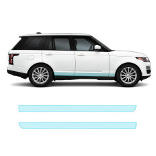 Антигравийная защитная бронепленка по лекалам для Land Rover Range Rover L405 facelift 2018-2022 - нижняя зона кузова пороги