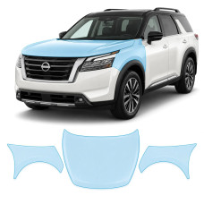 Антигравийная защитная бронепленка по лекалам для Nissan Pathfinder R53 2022- капот и передние крылья