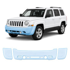 Антигравійна захисна бронеплівка за лекалами для Jeep Patriot MK facelift 2011-2017 - передній бампер