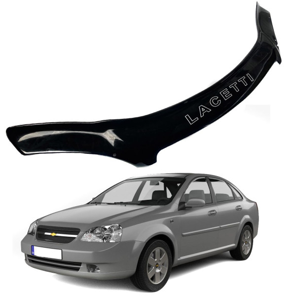 Дефлектор капоту мухобійка Chevrolet Lacetti 2003- седан універсал Voron Glass