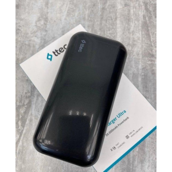 Power Bank Портативний Акумулятор Ttec 30000 mAh Оригінал Чорний