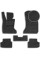 Ворсовые коврики для BMW 7 (F01 / F04) 2008-2015 с подпятником Черные 5 шт (Carrera)