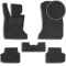 Ворсовые коврики для BMW 7 (F01 / F04) 2008-2015 с подпятником Черные 5 шт (Carrera)