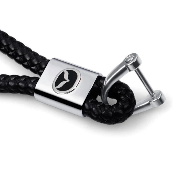 Стильний шкіряний брелок з логотипом Mazda