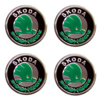 Наклейка на ковпак Skoda 60 мм зелений 4 шт
