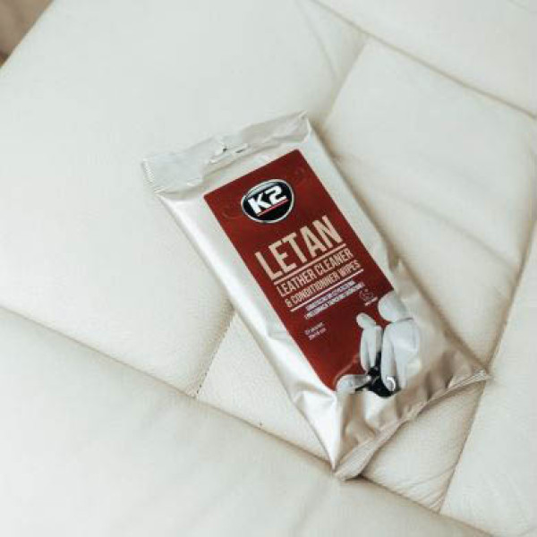 Салфетки влажные для очистки кожаной обивки K2 Letan Wipes 20х18 см (K210) 24 шт