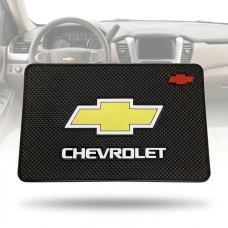 Антискользящий коврик торпедо для Chevrolet (все модели 1990-2026) силикон черный