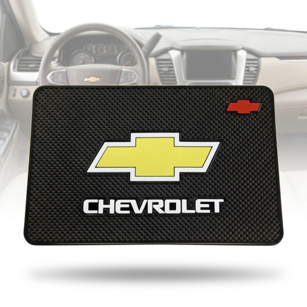 Антиковзкий килимок торпедо для Chevrolet (всі моделі 1990-2026) силікон чорний