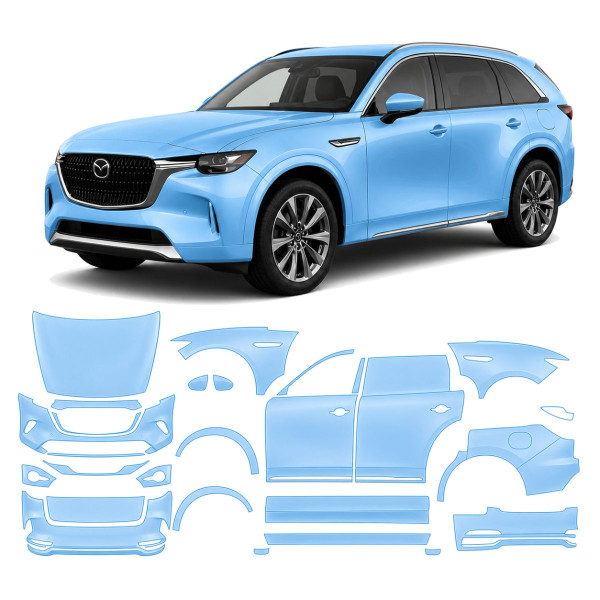 Антигравийная защитная бронепленка по лекалам для Mazda CX-90 2023- полный кузов