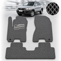 Килимки в салон EVA для Kia Sportage II МКП 2004-2010 з підп'ятником Сірі 5 шт