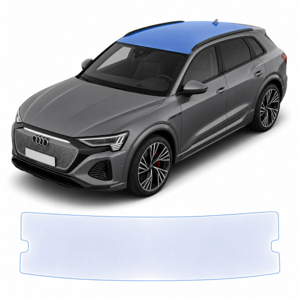 Антигравийная защитная бронепленка по лекалам для Audi Q8 e-tron GE facelift 2023-2025 - зона крыши