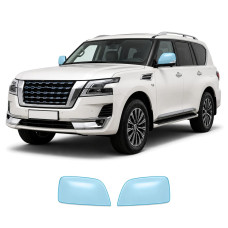 Антигравийная защитная бронепленка по лекалам для Nissan Patrol Y62 facelift 2 2019- зеркала
