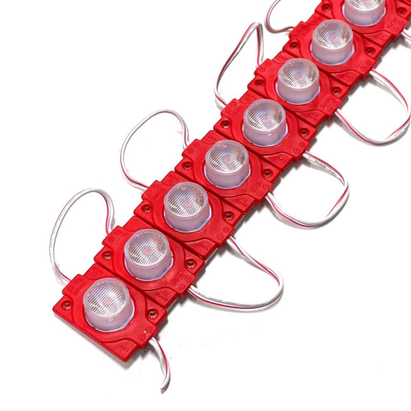 Світлодіодний модуль 12V SMD3030 1,5W 46x32 мм 120lm IP67 Червоне світло 1 шт