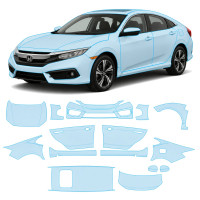 Антигравійна захисна бронеплівка за лекалами для Honda Civic X 2015-2018 - повний кузов