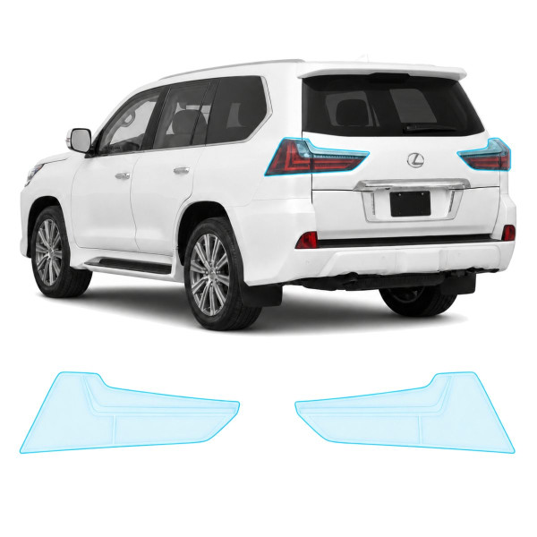 Антигравийная защитная бронепленка по лекалам для Lexus LX J200 facelift 2 2016-2021 - задние фонари стопы
