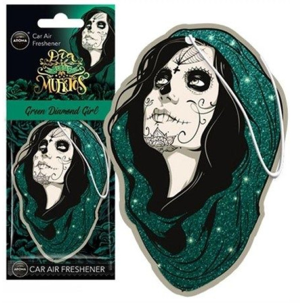 Ароматизатор для авто Aroma Car Cellulose Dia De Los Muertos Green Diamond Girl (83279)
