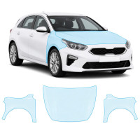 Антигравійна захисна бронеплівка за лекалами для Kia Ceed CD 2018-2021 - капот і передні крила